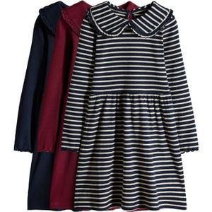 The Set Jurk  marine / bordeaux / wit