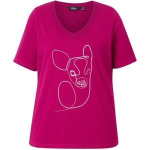 Ulla Popken Shirt  lichtroze / wit