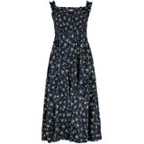 Apricot - Jurk - Navy - Bloemenprint - 3/4 Lengte - Mouwloos