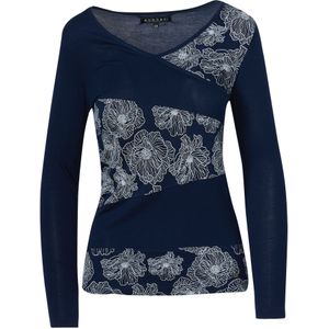 KOROSHI Shirt  navy / wit