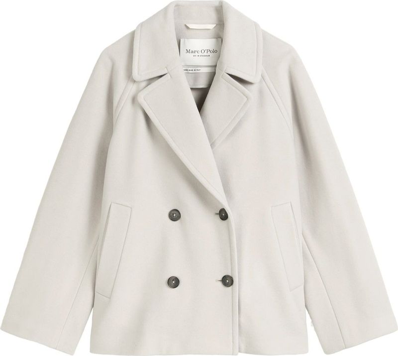 Marc O'Polo - Wollen Jack - Regular Fit - Effen - Dubbele Knoopsluiting