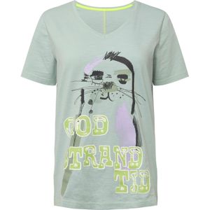 LAURASØN Shirt  pastelgroen / lila / zwart