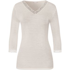 Hanro Slaapshirt ' Woolen Lace '  wit
