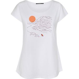 GREENBOMB Shirt 'Nature River'  bessen / oranje / wit