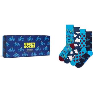 Happy Socks Sokken '4-Pack Bike Socks Gift Set'  blauw