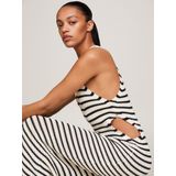 Tommy Hilfiger - Gebreide Jurk - Streepmotief - Maxi-jurk - Katoenmix