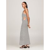 Tommy Hilfiger - Gebreide Jurk - Streepmotief - Maxi-jurk - Katoenmix
