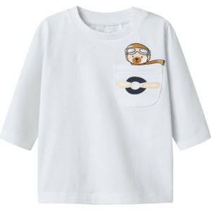 NAME IT Shirt 'NBMKRUG'  crème / lichtblauw / ombergrijs / zwart