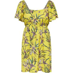 ONLY Jurk 'RILLA'  mosterd / grasgroen / grenadine