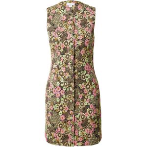 Warehouse Jurk  lichtgeel / lichtgroen / rosa / zwart