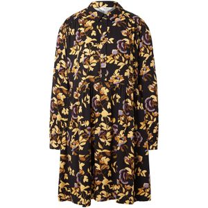 OBJECT Blousejurk 'Laila Liliti'  lichtblauw / bruin / lichtgeel / zwart