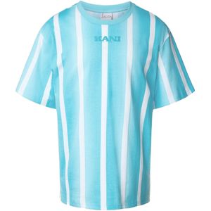 Karl Kani - T-shirt - Hemelsblauw/Wit - Ronde Hals - Losse Pasvorm