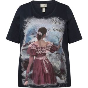 Ulla Popken Shirt  marine / duifblauw / rosa / wijnrood