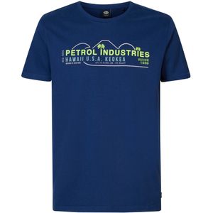 Petrol Industries Shirt  blauw / neongroen / wit