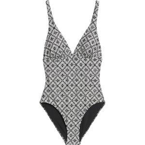 Marc O'Polo Badpak ' Geo Capsule '  zwart / wit