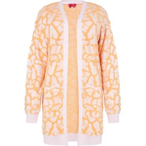 swirly Gebreid vest  oranje