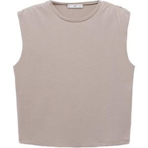MANGO Top 'KIWI'  greige