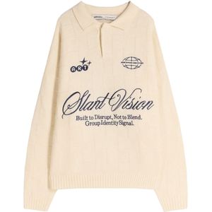 Bershka Trui  beige / marine