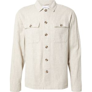 Lindbergh - Overhemd - Greige - Comfort Fit - Lange Mouw