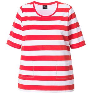 Ulla Popken Shirt  lichtrood / wit