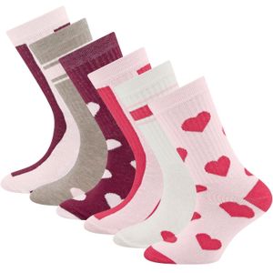 EWERS Sokken  crème / grijs / lila / rosa / rood