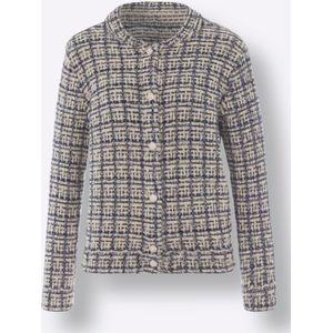 Cardigan - Donkerblauw/Champagne - 45% Polyamide, 42% Polyester, 10% Polyacryl, 3% Wol