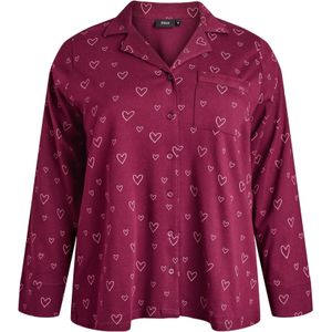 Zizzi Slaapshirt 'Tanji'  beige / lila