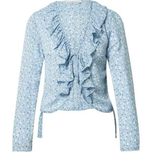 Abercrombie & Fitch Blouse  blauw / wit