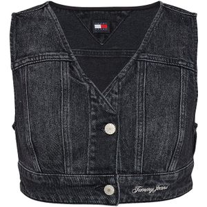 Tommy Jeans Bodywarmer  black denim / wit