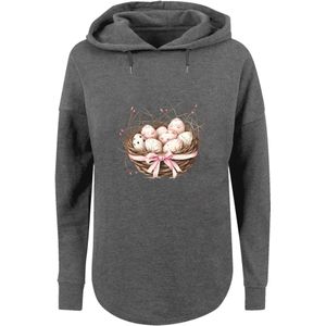 F4NT4STIC Sweatshirt 'Osterei Nest Korb Dekor'  bruin / donkergrijs / wit