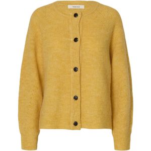 SELECTED Gebreid vest 'LULU'  geel