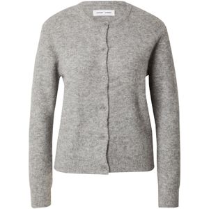 Samsøe Samsøe Gebreid vest 'NOR'  grijs gemêleerd