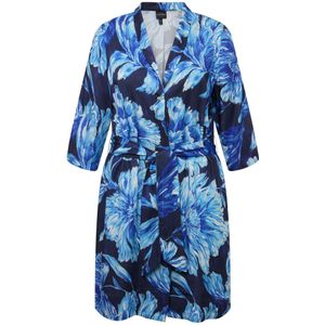 Ulla Popken Tussenjas  blauw gemêleerd