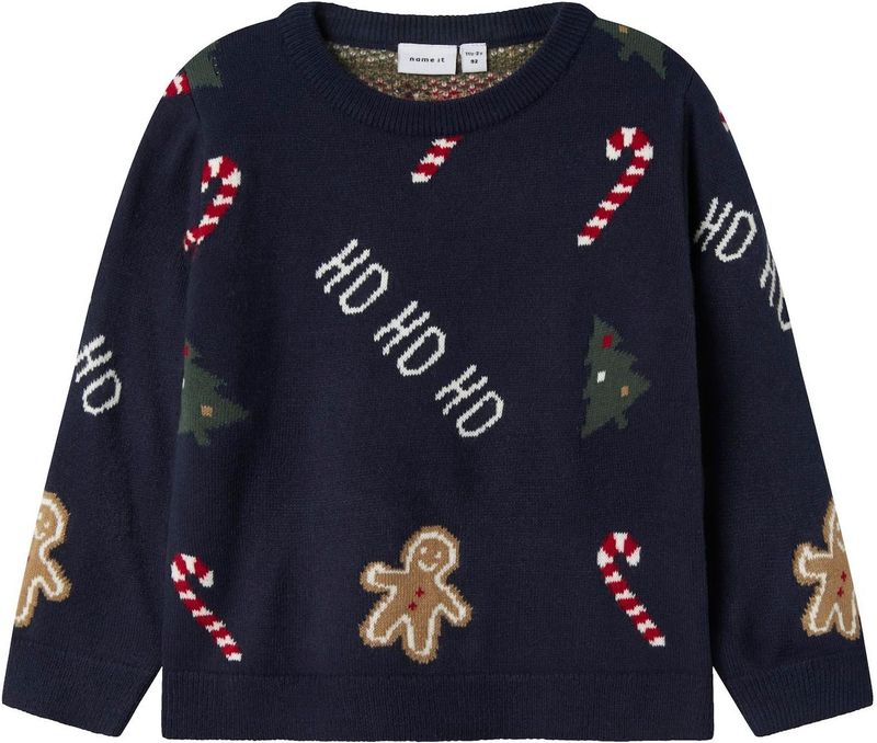 Gebreide Trui - Kerst - Regular Fit - Lange Mouwen - Ronde Hals