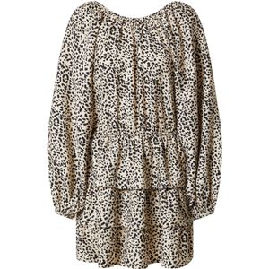 EDITED Jurk 'Polina'  beige / zwart