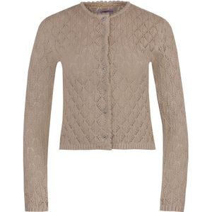 MARJO Gebreid vest 'Waldstetten'  taupe
