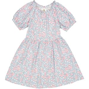 Müsli by GREEN COTTON Jurk  lichtblauw / rosa / zwart / wit
