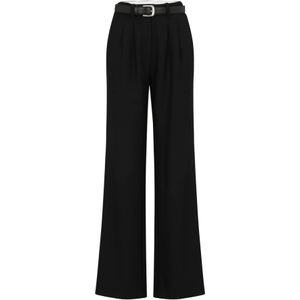Vero Moda Tall Bandplooibroek 'VMSELAH'  zwart