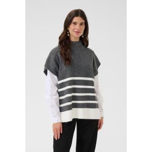 Cream Trui 'CRStari'  grijs gemêleerd / wolwit