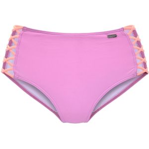 Unikleur Bikinibroekje - Paars - Polyamide - Contrasterende Details