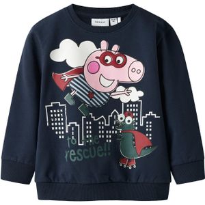 NAME IT - NMMOLIN PEPPA - Sweatshirt - Navy - Groen - Rosa - Wit