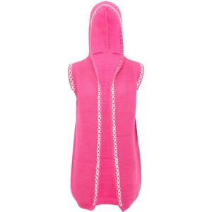 ebeeza Gebreid vest  pink / wit