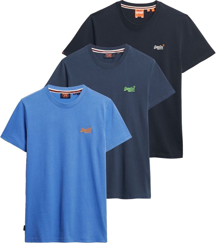 Superdry - Essential Logo - T-shirt - Korte Mouwen - 3 Eenheden