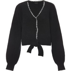 NAEMI Gebreid vest  zwart / wit