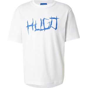 HUGO Shirt 'Namerix'  blauw / wit