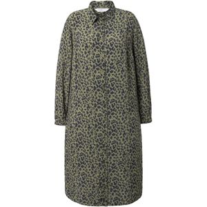 Studio Untold Blouse  grasgroen / zwart