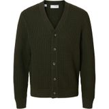SELECTED - SLHTOM - Gebreid Vest - Olijfgroen