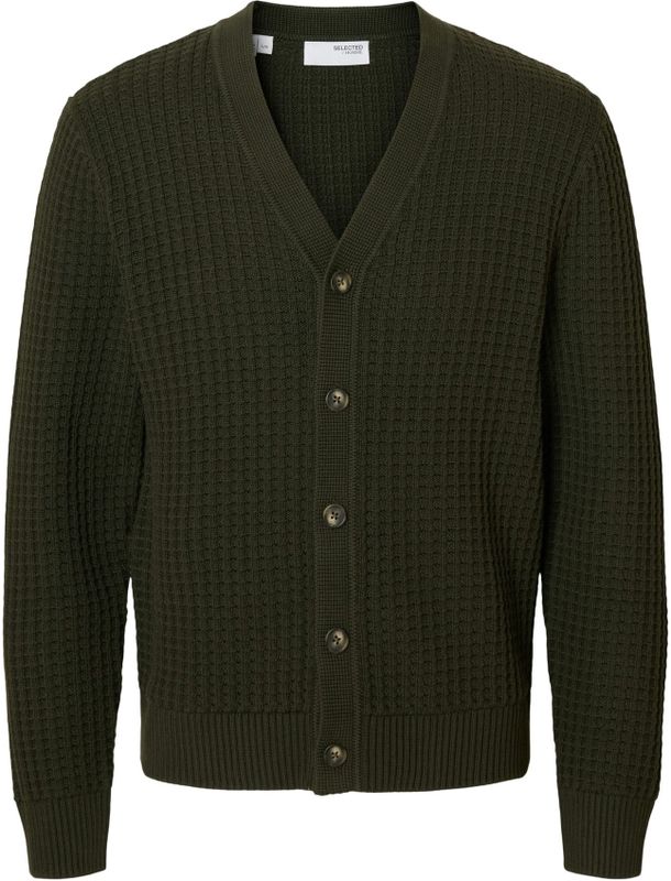 SELECTED - SLHTOM - Gebreid Vest - Olijfgroen