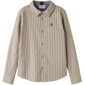 NAME IT Overhemd  beige / donkerbeige