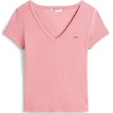 Tommy Jeans Shirt 'Essential'  navy / oudroze / rood / wit